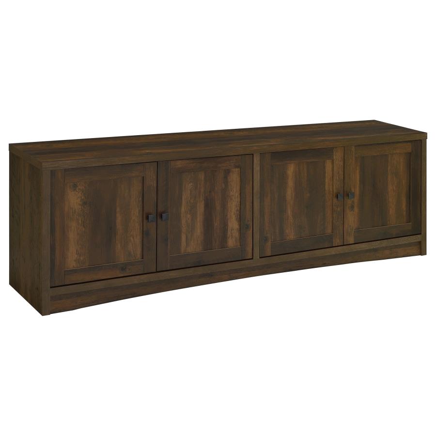 Laughlin 4-door Engineered Wood 78-inch TV Stand Dark Pine (image for) Laughlin 4-door Engineered Wood 78-inch TV Stand Dark Pine