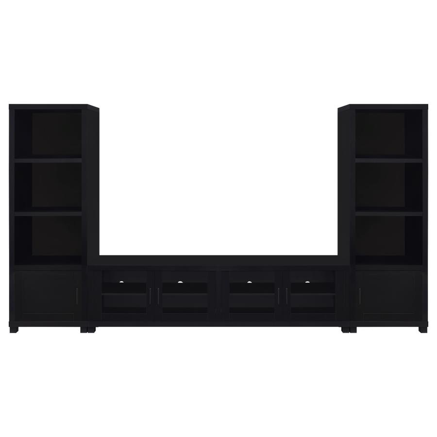 Jupiter 3-piece Entertainment Center 79-inch TV Stand Black (image for) Jupiter 3-piece Entertainment Center 79-inch TV Stand Black