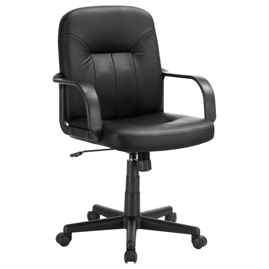 Minato Upholstered Adjustable Home Office Desk Chair Black (image for) Minato Upholstered Adjustable Home Office Desk Chair Black