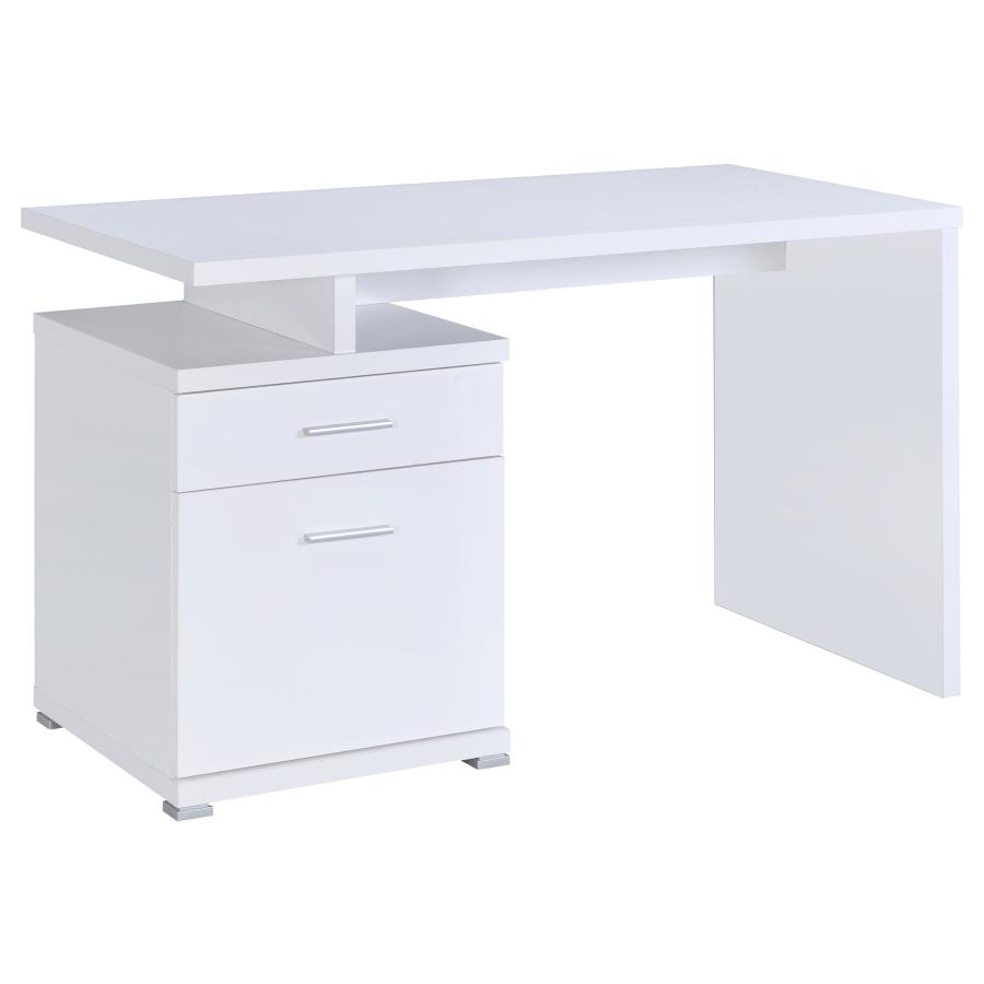 Irving 47-inch 2-drawer Office Computer Desk White (image for) Irving 47-inch 2-drawer Office Computer Desk White