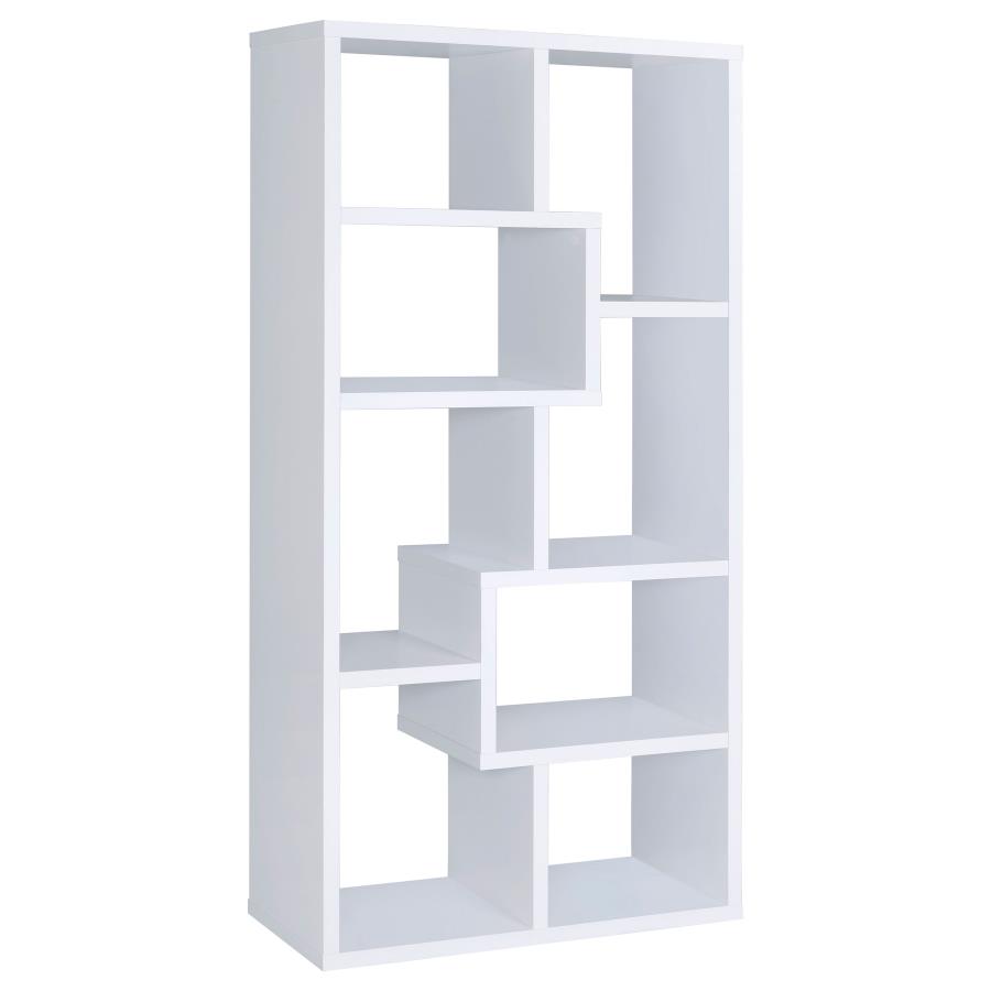 Theo 71-inch 6-shelf Bookshelf White (image for) Theo 71-inch 6-shelf Bookshelf White