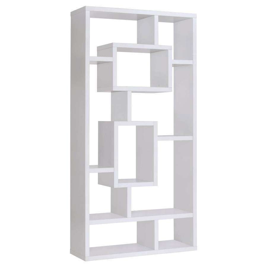 Corey 71-inch 8-shelf Bookshelf White (image for) Corey 71-inch 8-shelf Bookshelf White