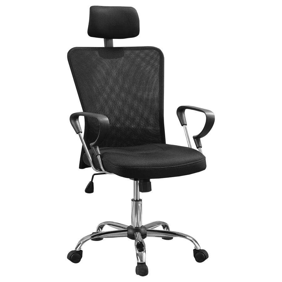 Stark Upholstered Adjustable Mesh Office Desk Chair Black (image for) Stark Upholstered Adjustable Mesh Office Desk Chair Black