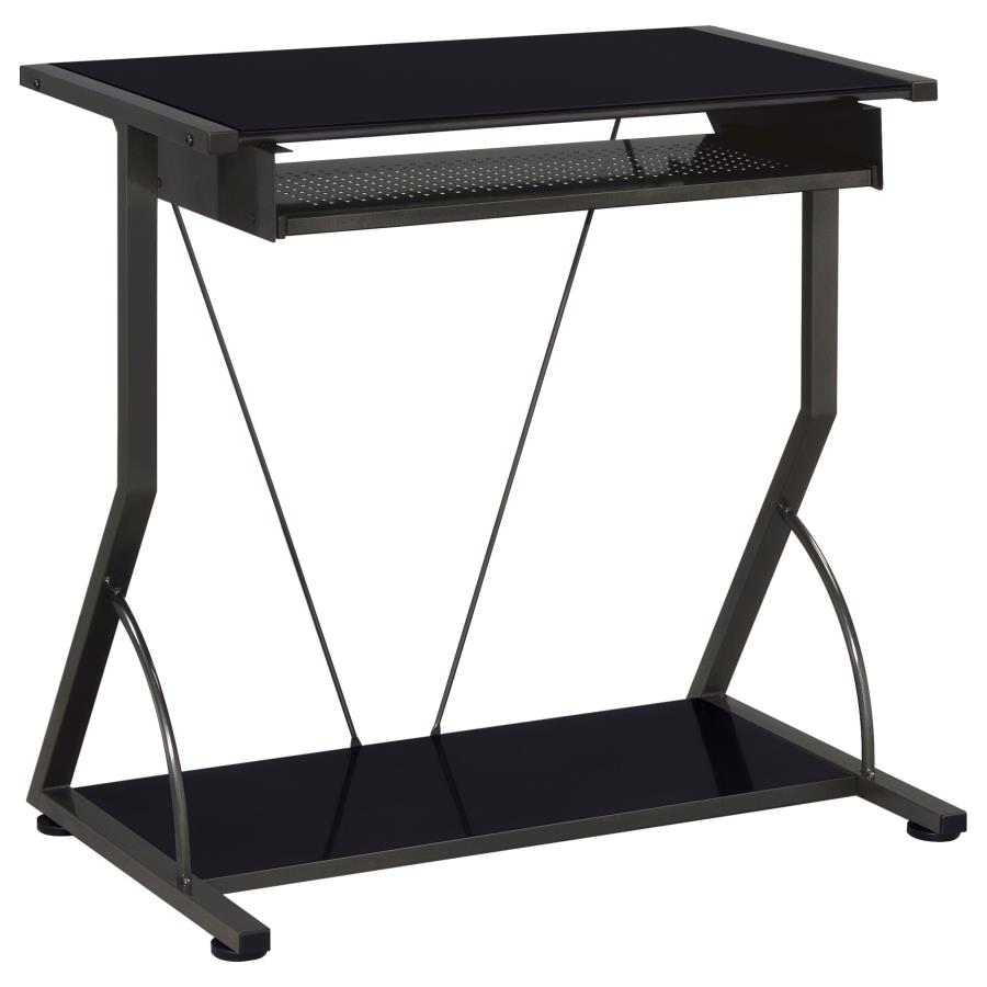 Alastair 30-inch Computer Desk with Keyboard Tray Black (image for) Alastair 30-inch Computer Desk with Keyboard Tray Black
