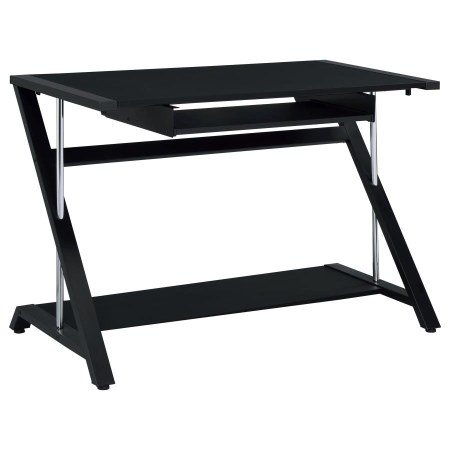 Mallet 42-inch Office Computer Desk with Keyboard Tray Black (image for) Mallet 42-inch Office Computer Desk with Keyboard Tray Black