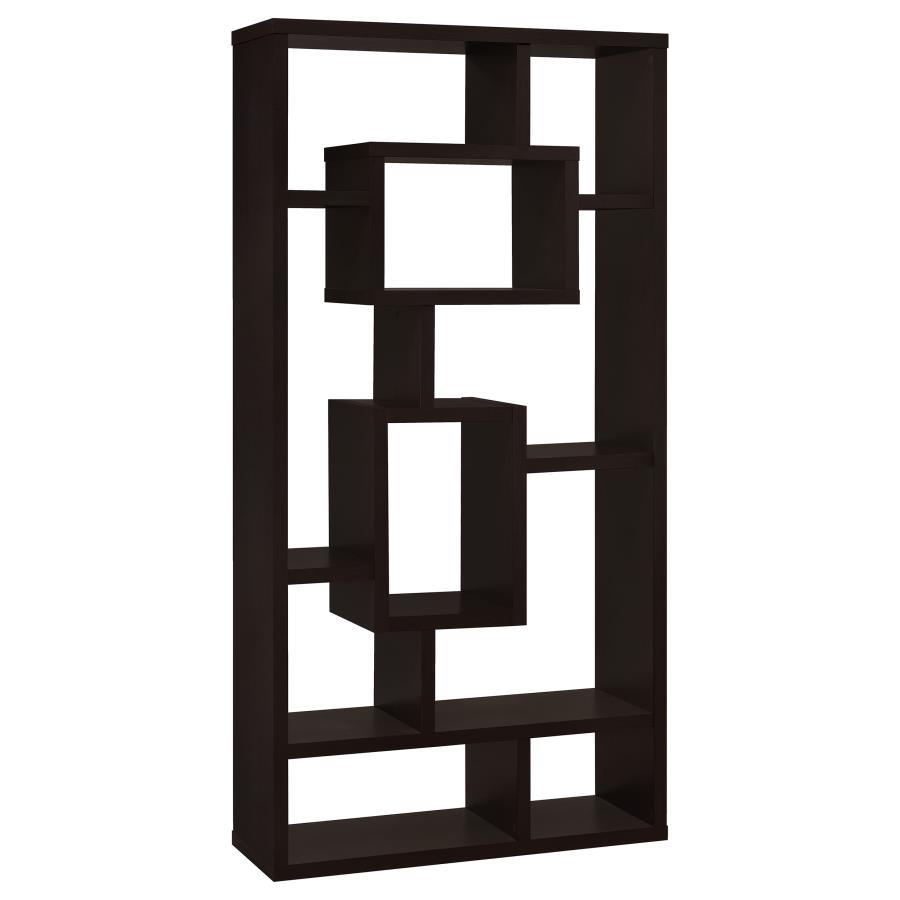 Corey 71-inch 8-shelf Bookshelf Cappuccino (image for) Corey 71-inch 8-shelf Bookshelf Cappuccino