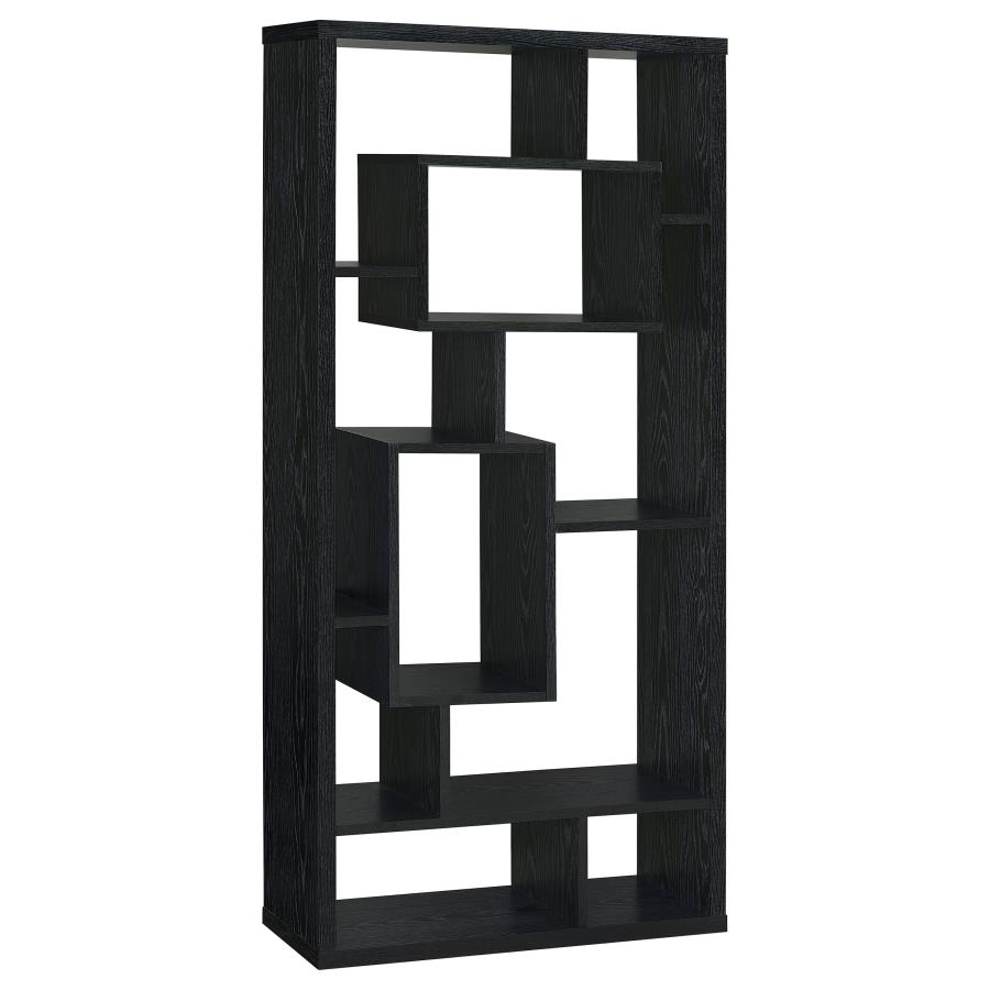 Linbrook 67-inch 8-shelf Bookshelf Black Oak (image for) Linbrook 67-inch 8-shelf Bookshelf Black Oak