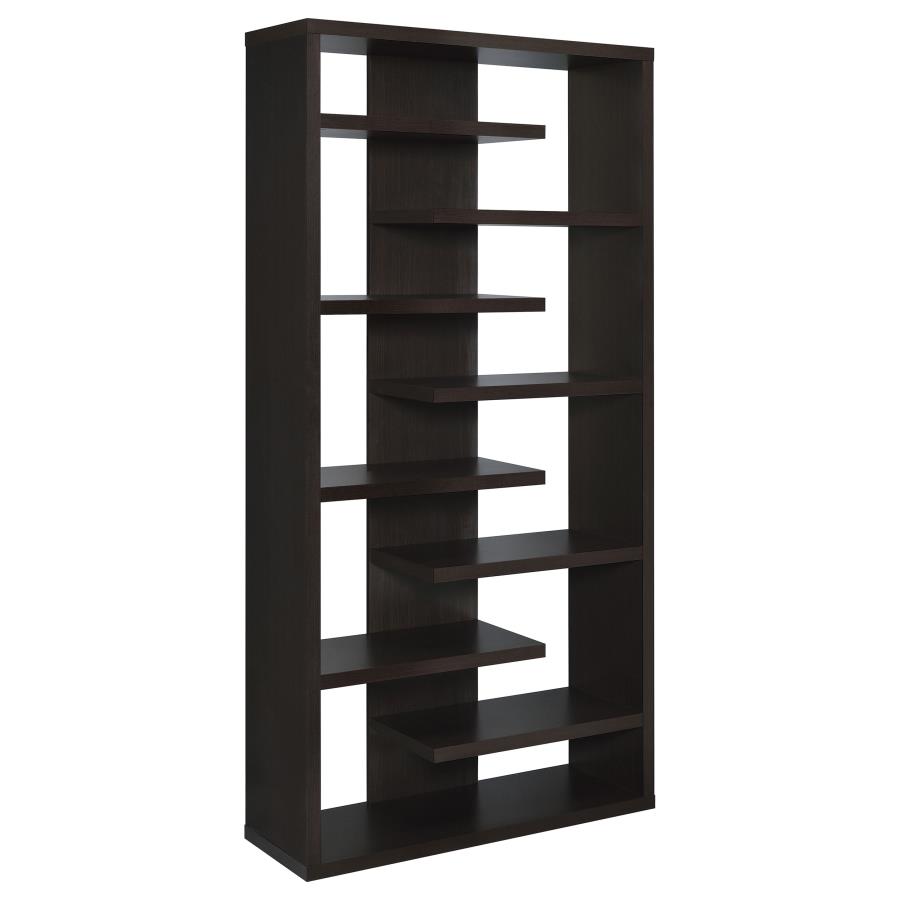 Altmark 71-inch 8-shelf Open Bookcase Cappuccino (image for) Altmark 71-inch 8-shelf Open Bookcase Cappuccino