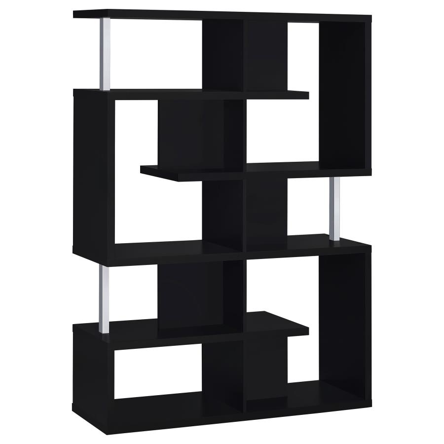 Hoover 63-inch 5-shelf Bookshelf Black (image for) Hoover 63-inch 5-shelf Bookshelf Black