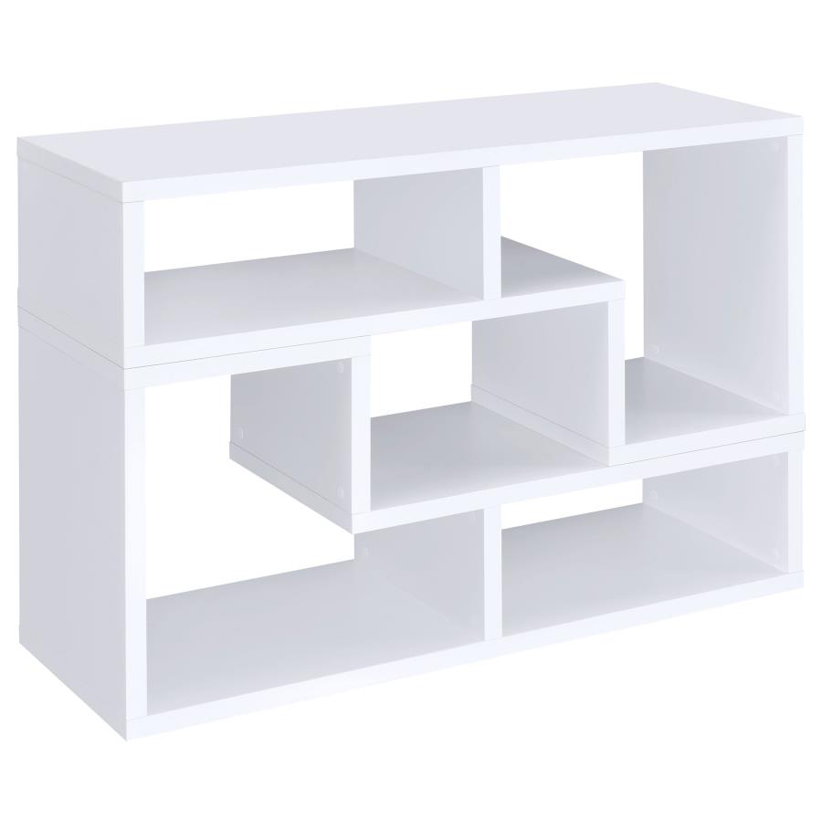 Velma Multipurpose TV Stand and Bookshelf White (image for) Velma Multipurpose TV Stand and Bookshelf White