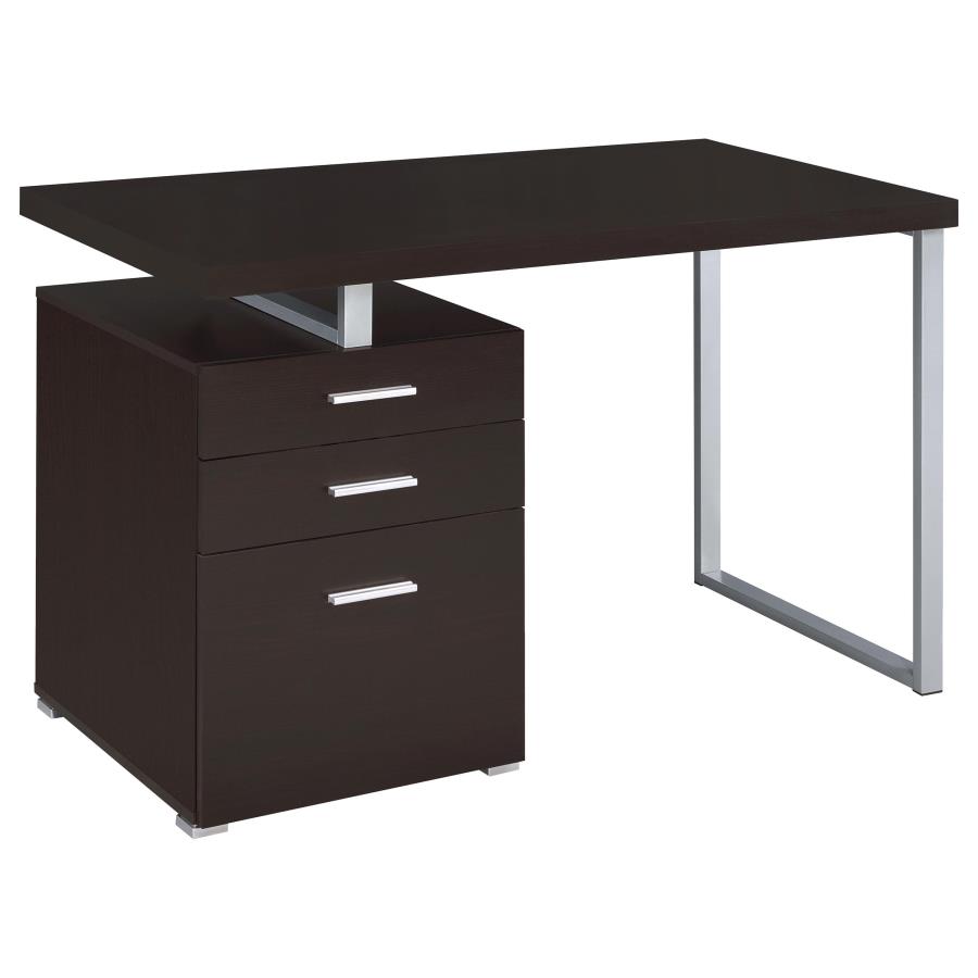 Brennan 47-inch 3-drawer Office Computer Desk Cappuccino (image for) Brennan 47-inch 3-drawer Office Computer Desk Cappuccino