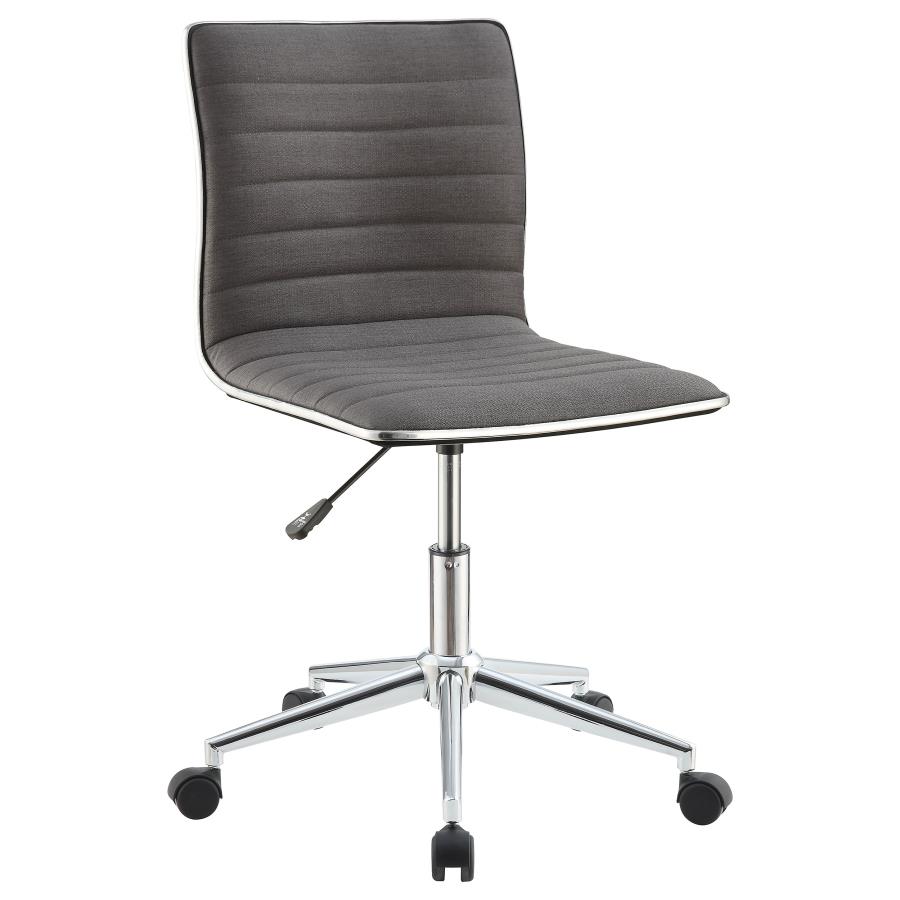 Chryses Upholstered Adjustable Home Office Desk Chair Grey (image for) Chryses Upholstered Adjustable Home Office Desk Chair Grey