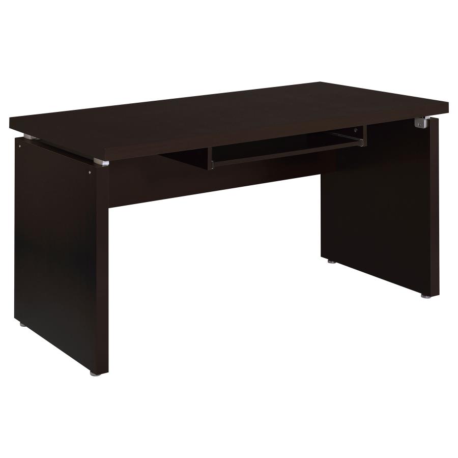 Skylar 55-inch Computer Desk with Keyboard Drawer Cappuccino (image for) Skylar 55-inch Computer Desk with Keyboard Drawer Cappuccino