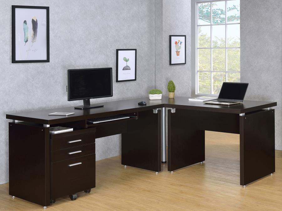 Modal Additional Images for Skylar 3-drawer Home Office Mobile File Cabinet Cappuccino