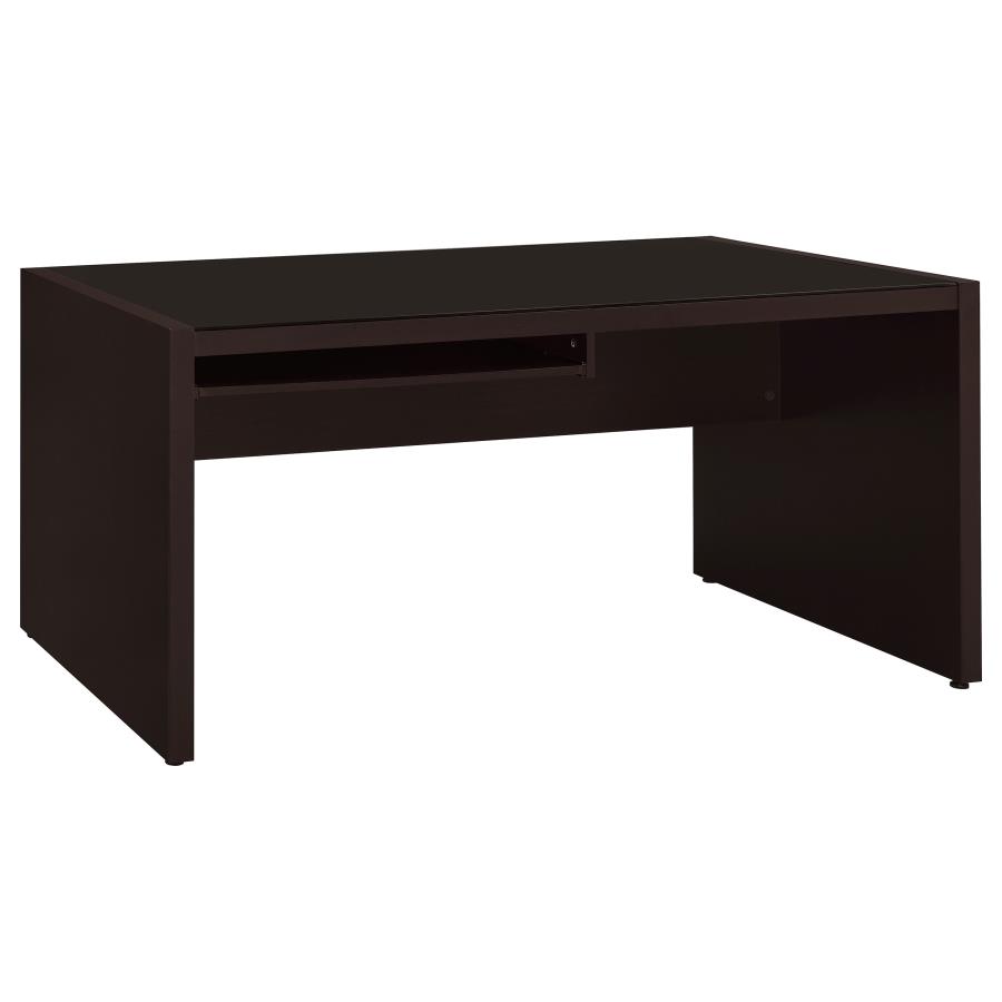 Skeena 60-inch Computer Desk with Keyboard Drawer Cappuccino (image for) Skeena 60-inch Computer Desk with Keyboard Drawer Cappuccino