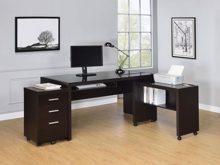 Modal Additional Images for Skeena 3-drawer Mobile Office Storage Cabinet Cappuccino