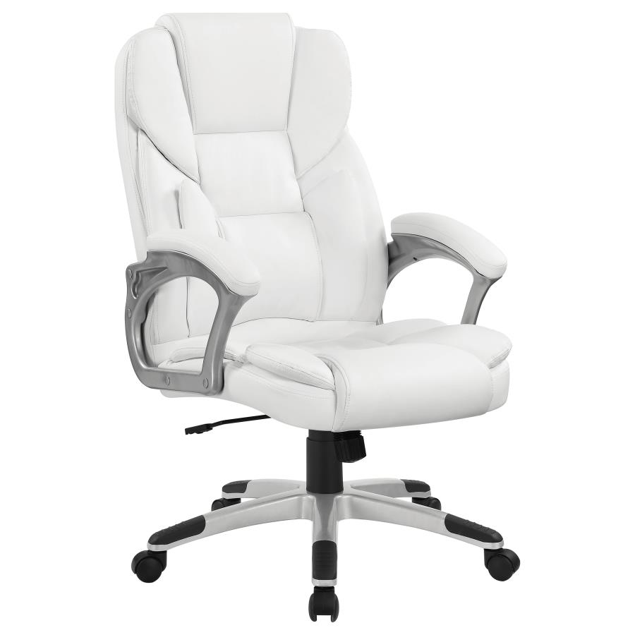 Kaffir Upholstered Adjustable Home Office Desk Chair White (image for) Kaffir Upholstered Adjustable Home Office Desk Chair White
