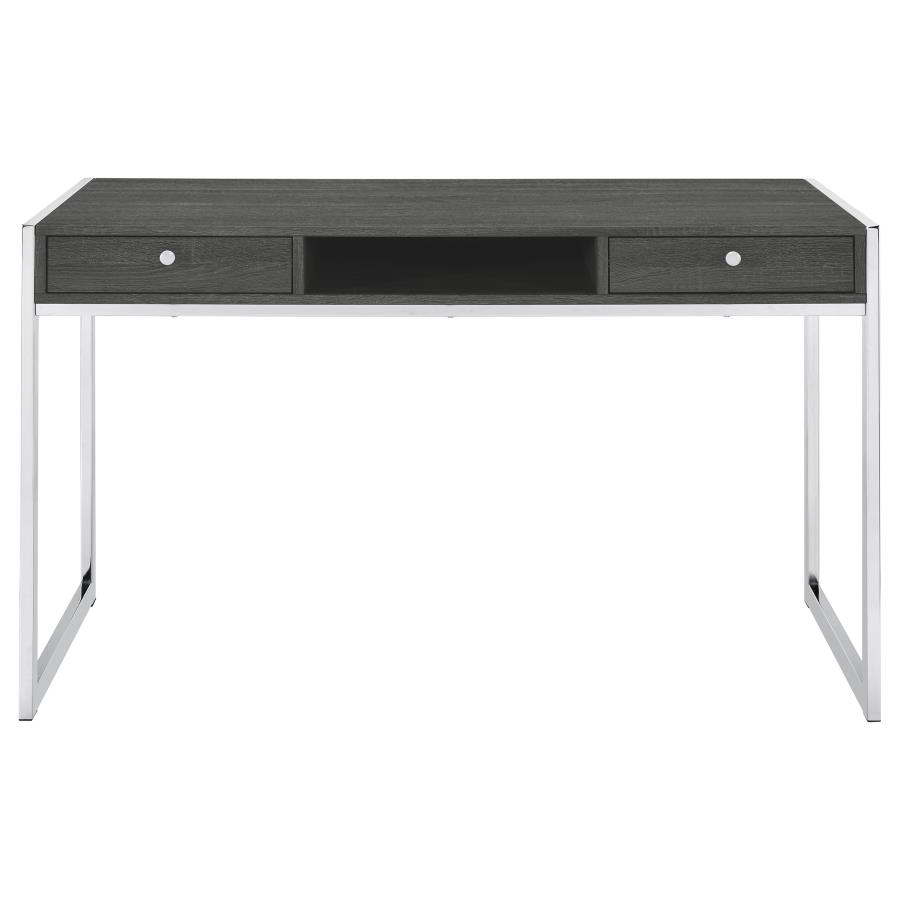 Wallice 49-inch 2-drawer Writing Desk Weathered Grey
