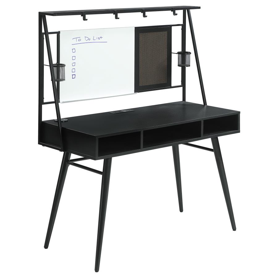 Jessie 47-inch Writing Desk with Whiteboard and USB Black (image for) Jessie 47-inch Writing Desk with Whiteboard and USB Black