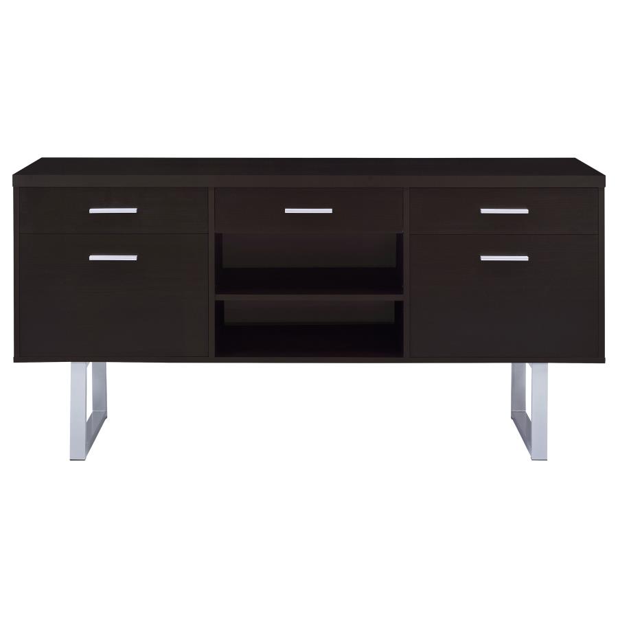 Lawtey 5-drawer Home Office Storage Credenza Cappuccino