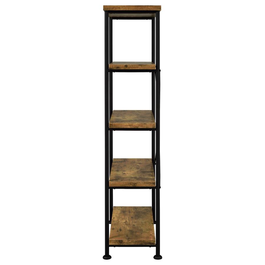 Analiese 2-piece Computer Desk Bookcase Set Rustic Nutmeg