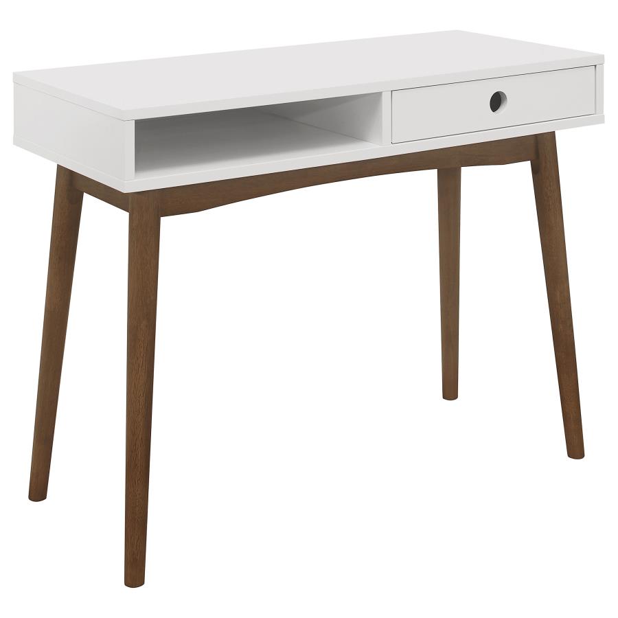 Bradenton 39-inch 1-drawer Wood Writing Desk White (image for) Bradenton 39-inch 1-drawer Wood Writing Desk White