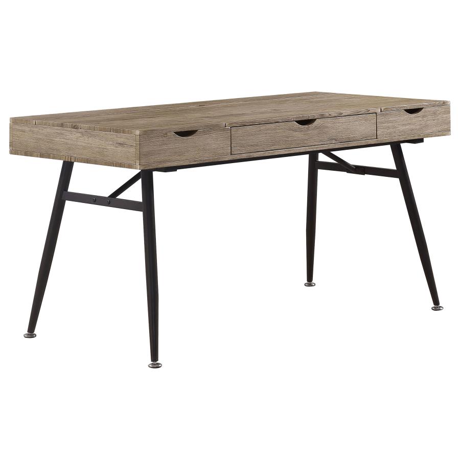 Rafael 47-inch 1-drawer Desk with Storage Rustic Driftwood (image for) Rafael 47-inch 1-drawer Desk with Storage Rustic Driftwood