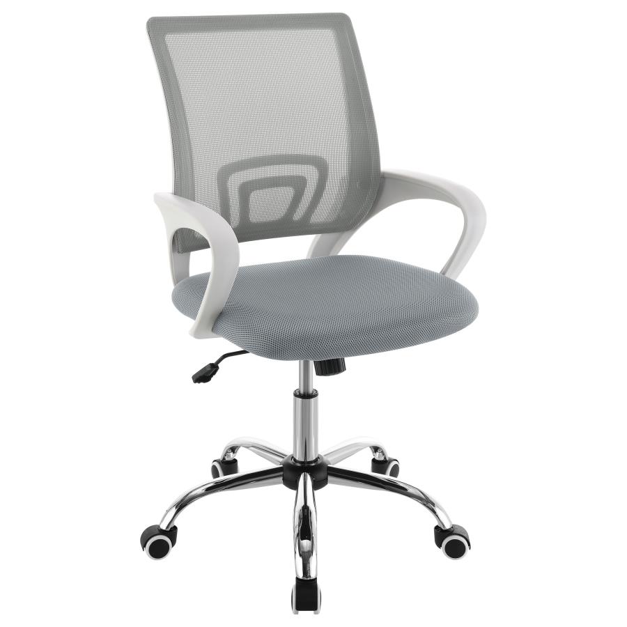 Felton Upholstered Adjustable Home Office Desk Chair Grey (image for) Felton Upholstered Adjustable Home Office Desk Chair Grey
