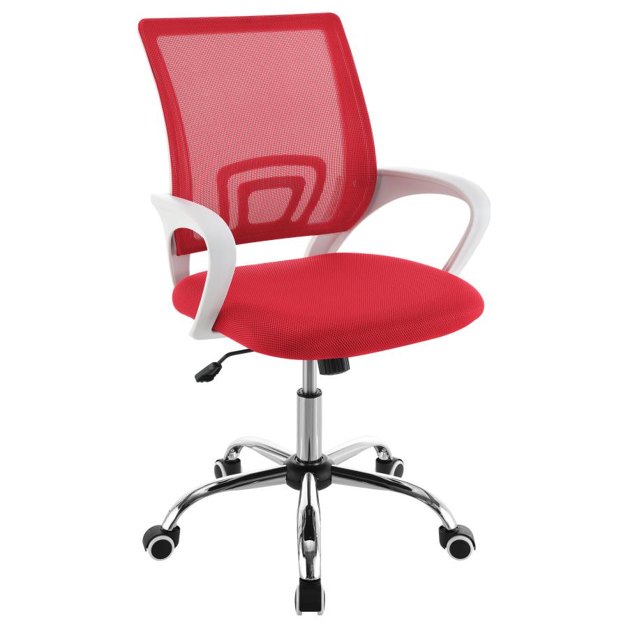 Felton Upholstered Adjustable Home Office Desk Chair Red (image for) Felton Upholstered Adjustable Home Office Desk Chair Red
