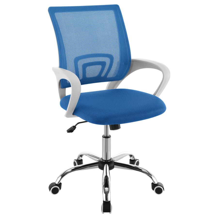 Felton Upholstered Adjustable Home Office Desk Chair Blue (image for) Felton Upholstered Adjustable Home Office Desk Chair Blue