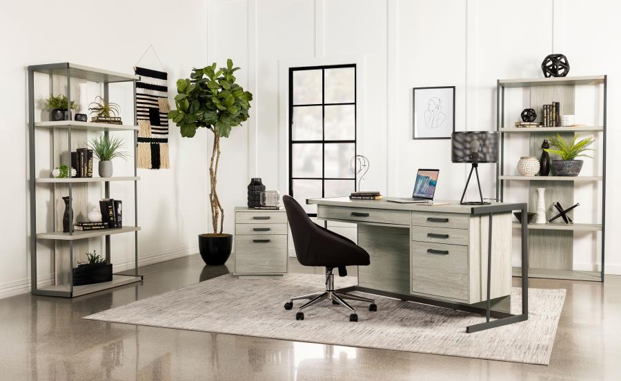 Modal Additional Images for Loomis 3-drawer Home Office File Cabinet Whitewashed Grey