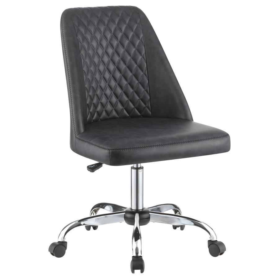 Althea Upholstered Adjustable Home Office Desk Chair Grey (image for) Althea Upholstered Adjustable Home Office Desk Chair Grey