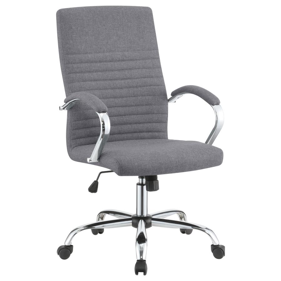 Abisko Upholstered Adjustable Home Office Desk Chair Grey (image for) Abisko Upholstered Adjustable Home Office Desk Chair Grey