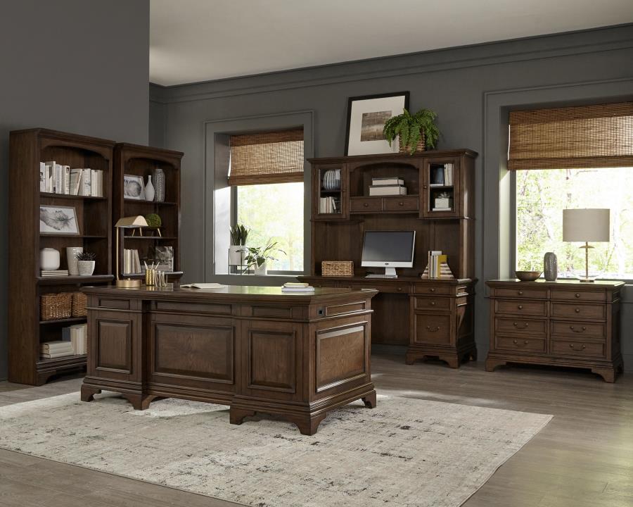 Modal Additional Images for Hartshill 5-drawer Home Office File Cabinet Burnished Oak