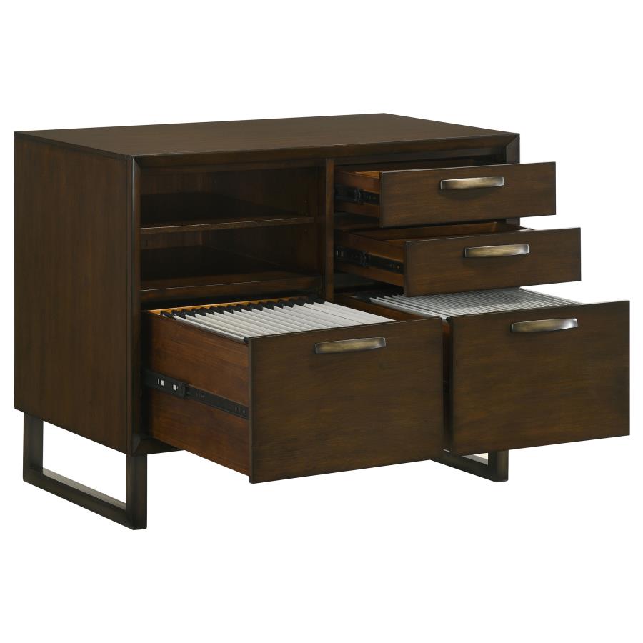 Marshall 4-drawer Home Office File Cabinet Dark Walnut