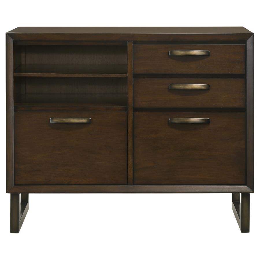 Marshall 4-drawer Home Office File Cabinet Dark Walnut