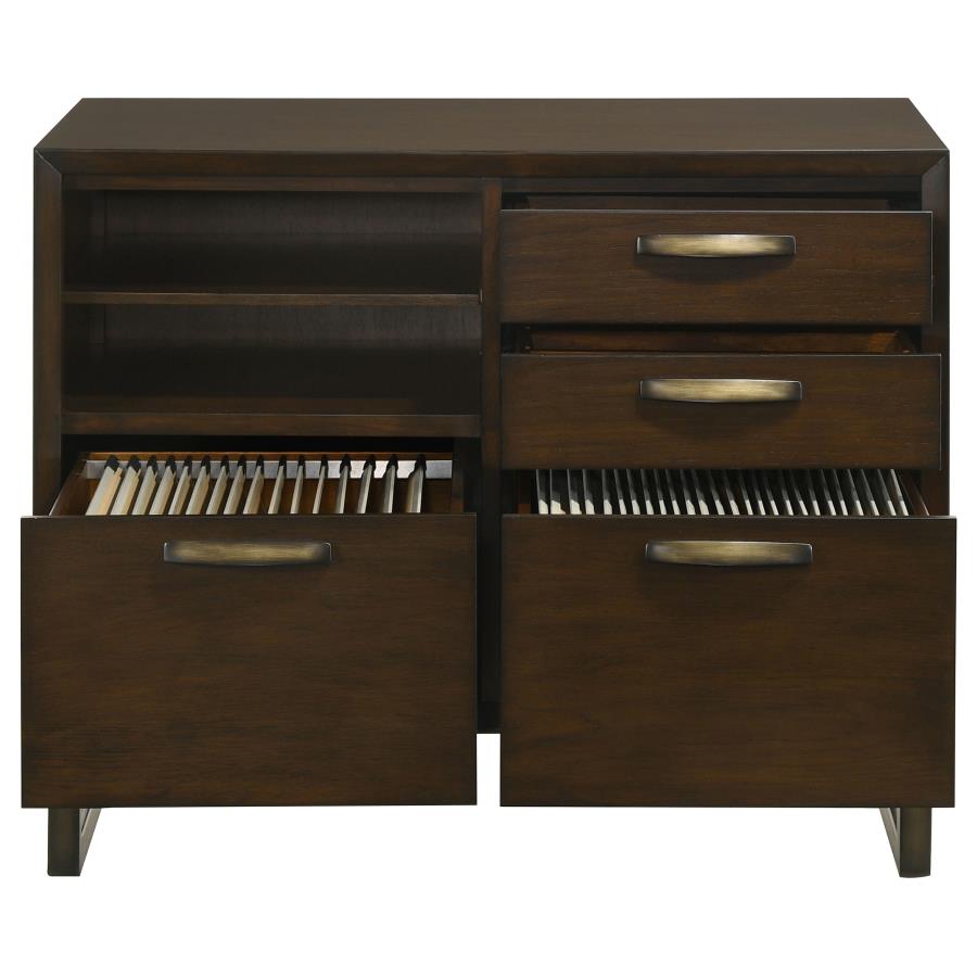 Marshall 4-drawer Home Office File Cabinet Dark Walnut