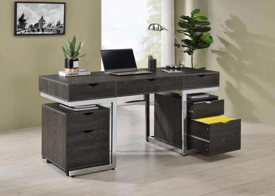 Modal Additional Images for Noorvik 2-drawer Home Office Mobile File Cabinet Dark Oak