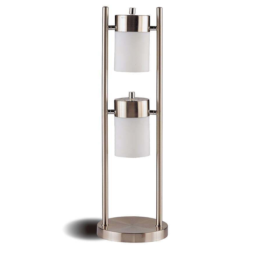 Munson 25-inch 2 Swivel Lights Bedside Table Lamp Silver (image for) Munson 25-inch 2 Swivel Lights Bedside Table Lamp Silver