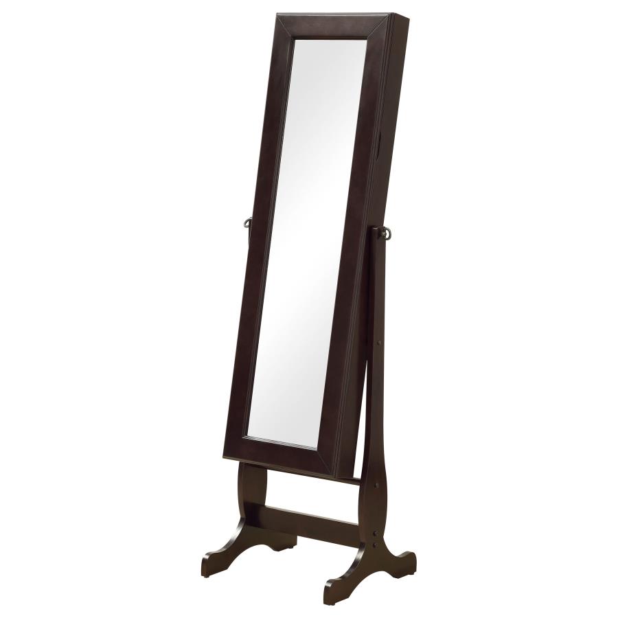 Batista Cheval Mirror with Jewelry Storage Cappuccino (image for) Batista Cheval Mirror with Jewelry Storage Cappuccino