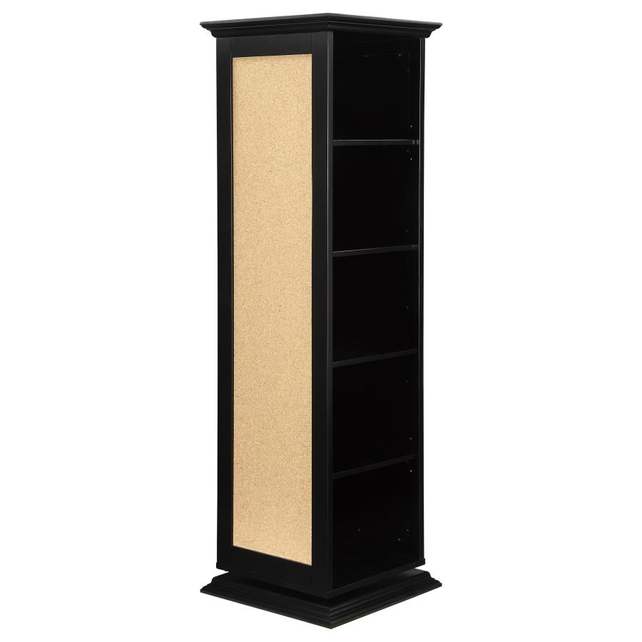 Robinsons Swivel Accent Cabinet with Cork Board Black (image for) Robinsons Swivel Accent Cabinet with Cork Board Black