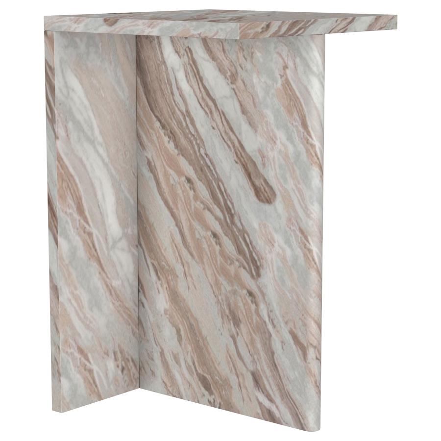 Bowdoin Genuine Marble Accent Side Table Grey (image for) Bowdoin Genuine Marble Accent Side Table Grey
