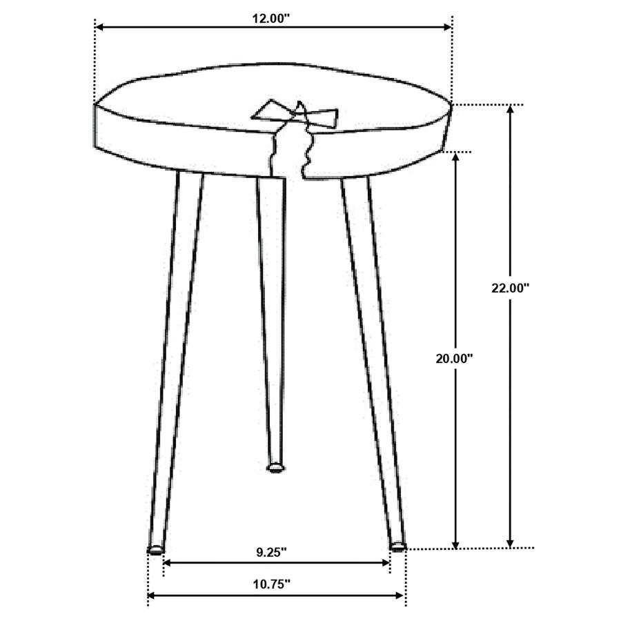 Modal Additional Images for Keith Round Solid Tree Trunk Side Table Natural and Black