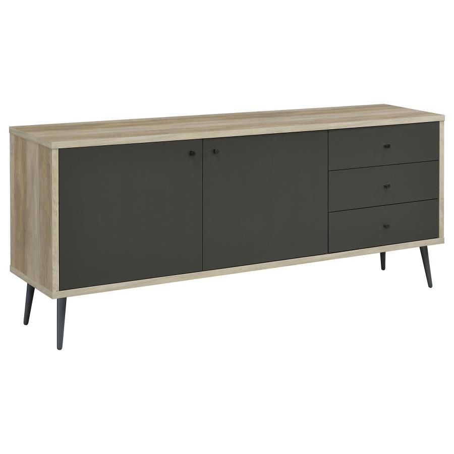 Maeve 2-door Engineered Wood Cabinet Antique Pine and Grey (image for) Maeve 2-door Engineered Wood Cabinet Antique Pine and Grey