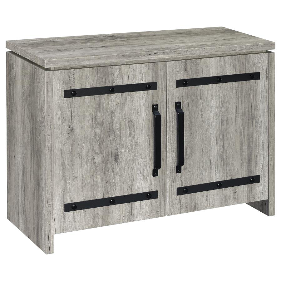 Enoch 2-door Engineered Wood Accent Cabinet Grey Driftwood (image for) Enoch 2-door Engineered Wood Accent Cabinet Grey Driftwood