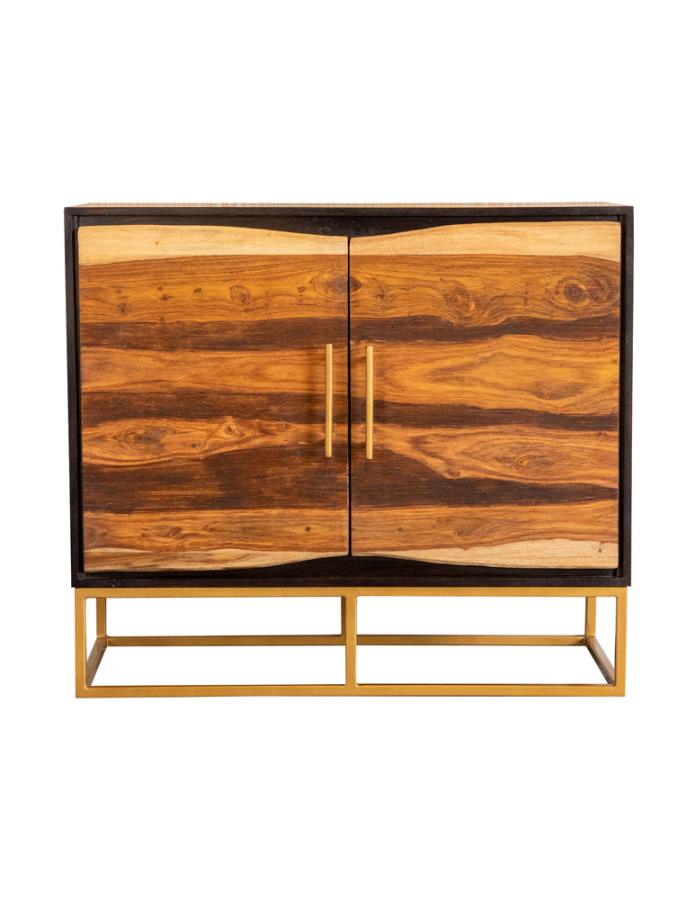 Zara 2-door 40" Wood Accent Storage Cabinet Black Walnut (image for) Zara 2-door 40" Wood Accent Storage Cabinet Black Walnut