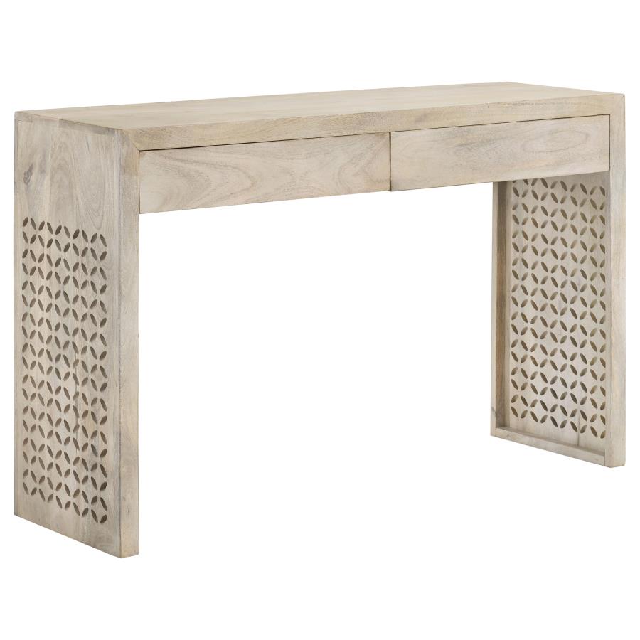 Rickman 2-drawer Wood Entryway Console Table White Washed (image for) Rickman 2-drawer Wood Entryway Console Table White Washed
