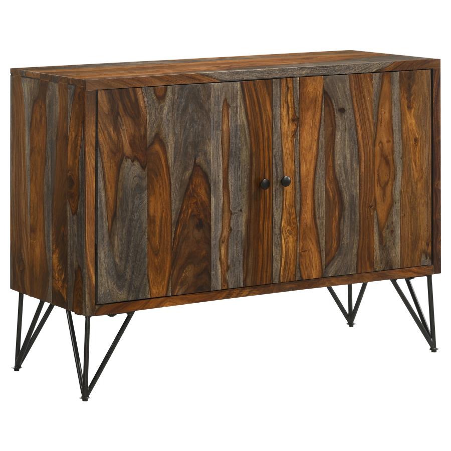 Macon 2-door Sheesham Wood Storage Accent Cabinet Grey (image for) Macon 2-door Sheesham Wood Storage Accent Cabinet Grey