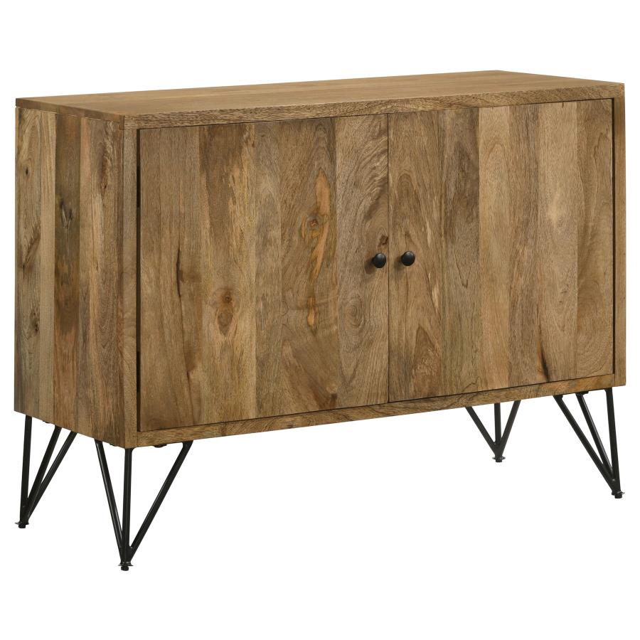 Eileen 2-door Wood Storage Accent Cabinet Natural (image for) Eileen 2-door Wood Storage Accent Cabinet Natural
