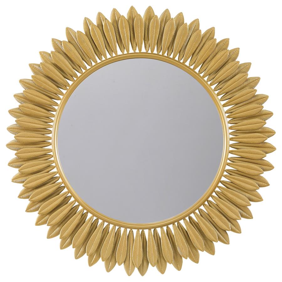 Tuscany 35 x 35 Inch Sunburst Wall Mirror Gold (image for) Tuscany 35 x 35 Inch Sunburst Wall Mirror Gold